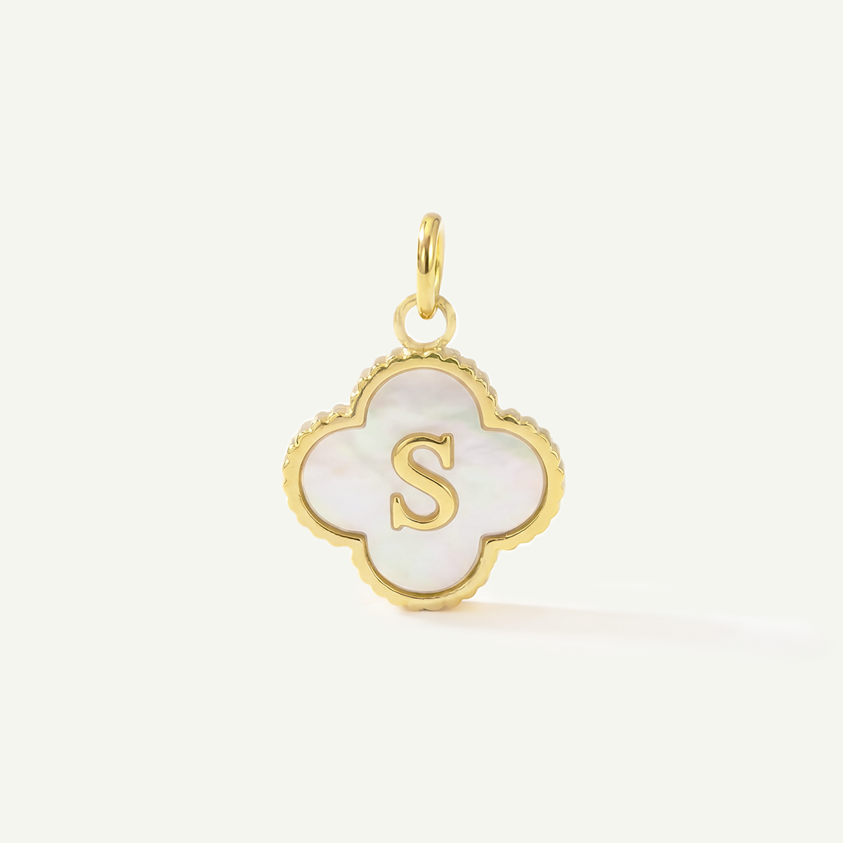 MOP Clove Monogram Letter Charm