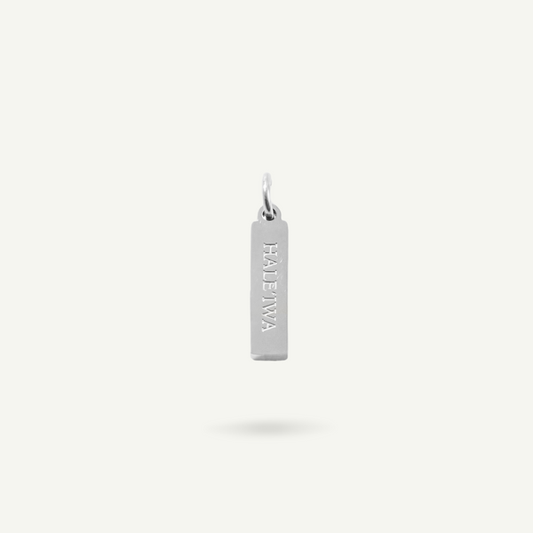 Hale'iwa Rectangle Charm Silver