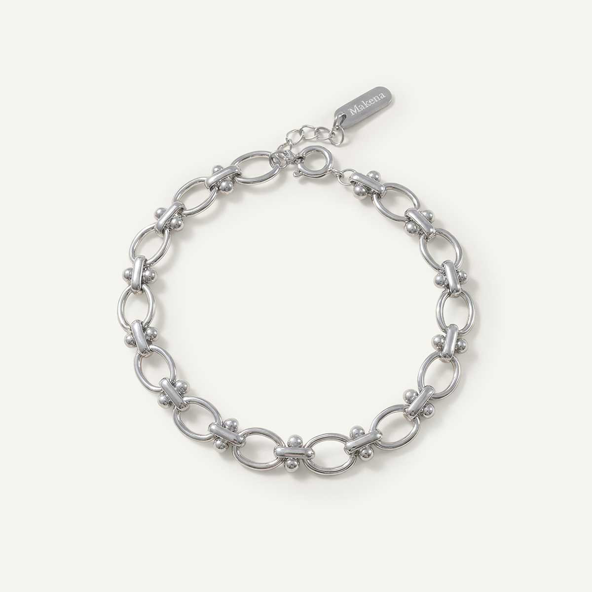 Rounded Square Thick Chain Bracelet
