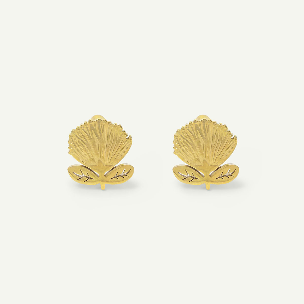 ‘Ōhi‘a Lehua Mini Studs, Gold