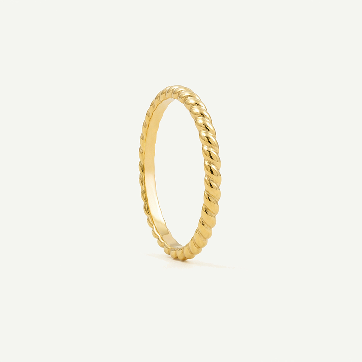 Half Spiral Twisted Ring