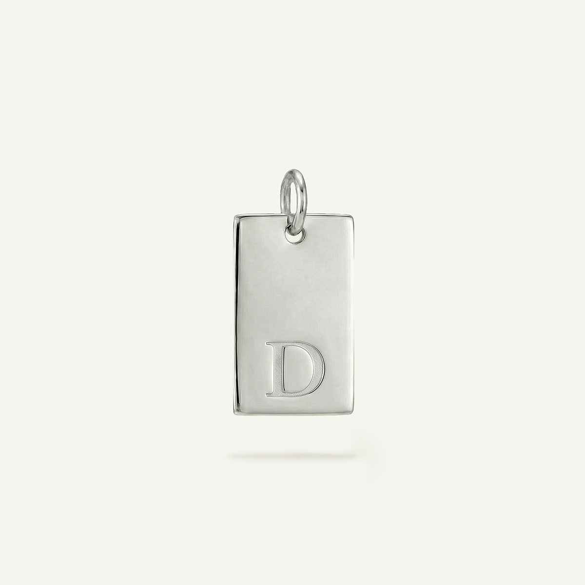 Rectangle #2 Monogram Letter Charm