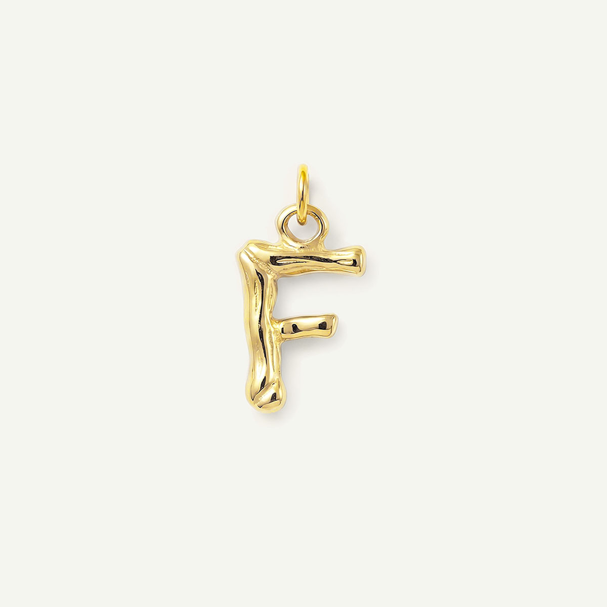 Bamboo Monogram Letter Charm