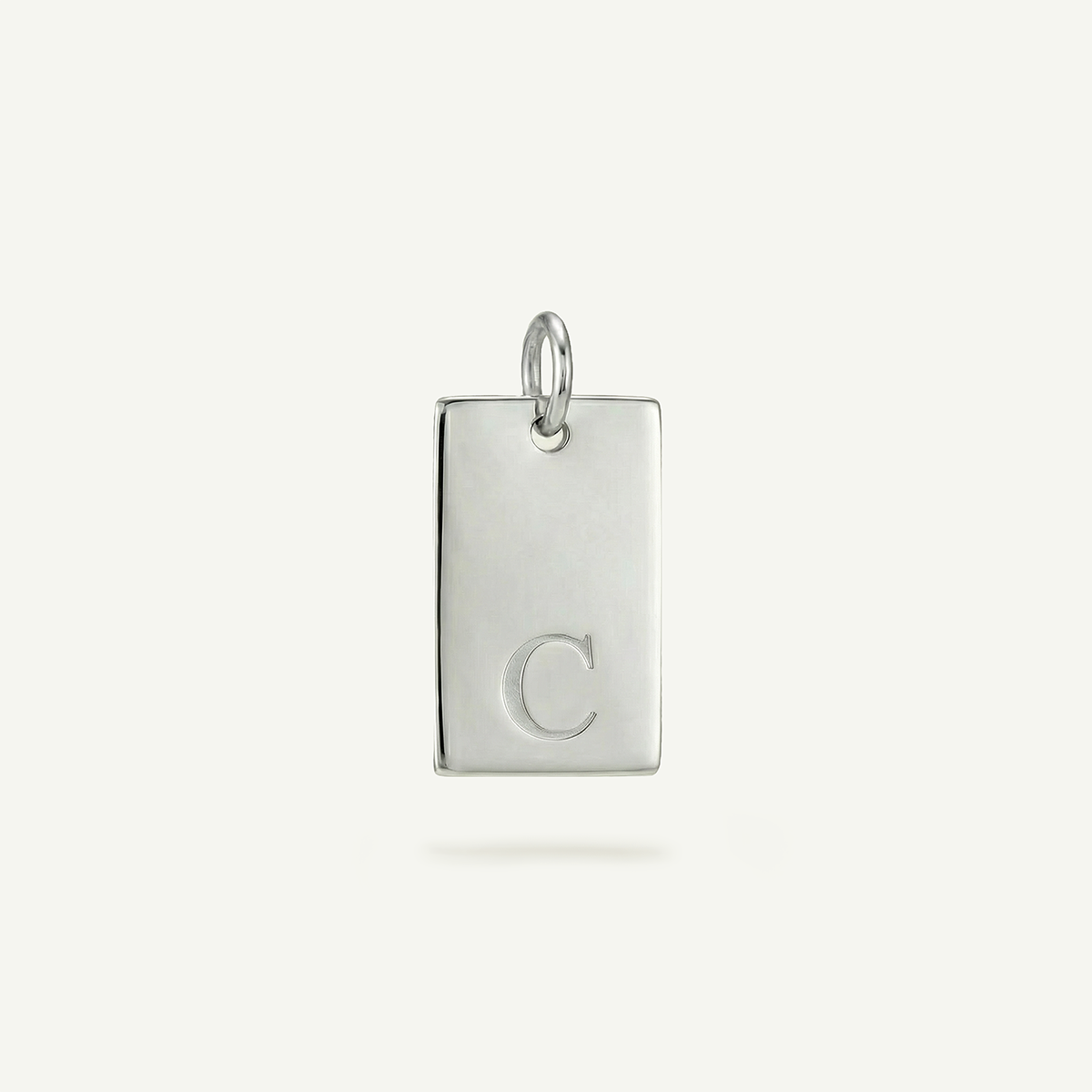Rectangle #2 Monogram Letter Charm