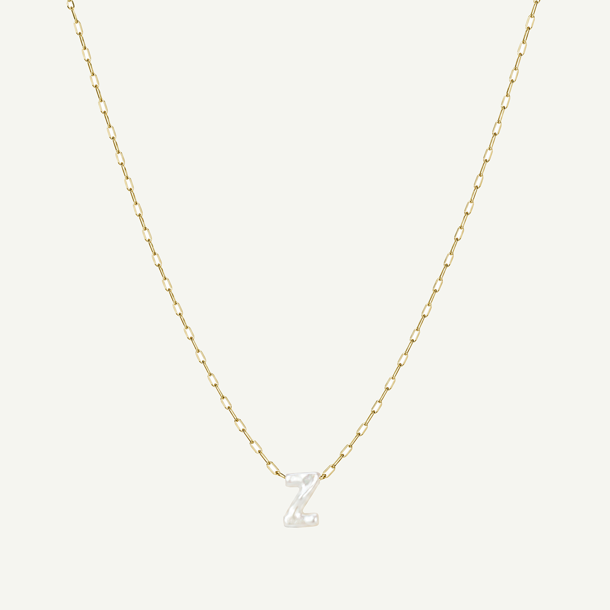 Monogram Mini Mother of Pearl Necklace