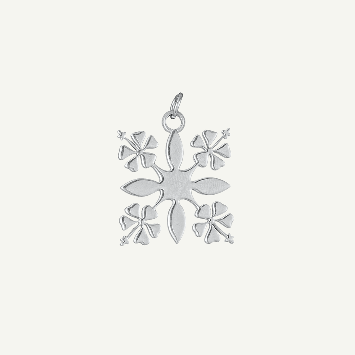 Hibiscus Quilt Square Die-Cut Pendant