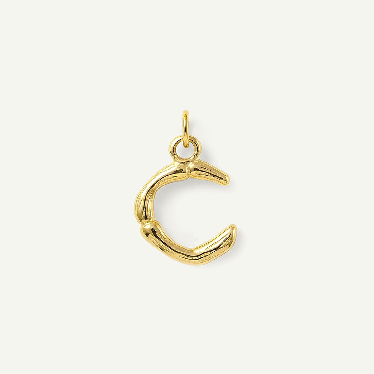 Bamboo Monogram Letter Charm
