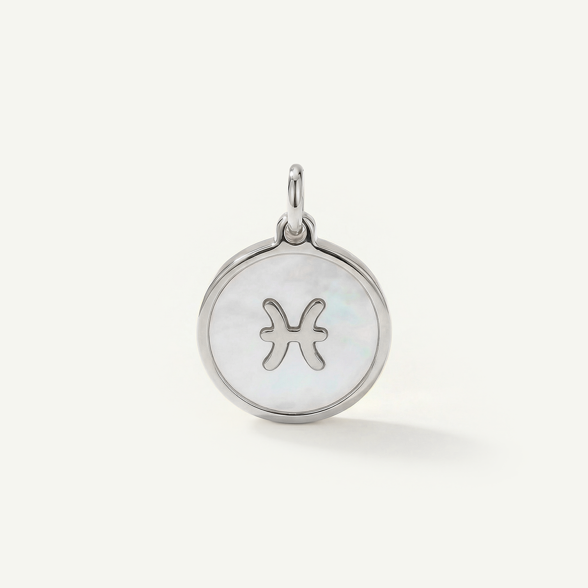 MOP Circle Zodiac Charm