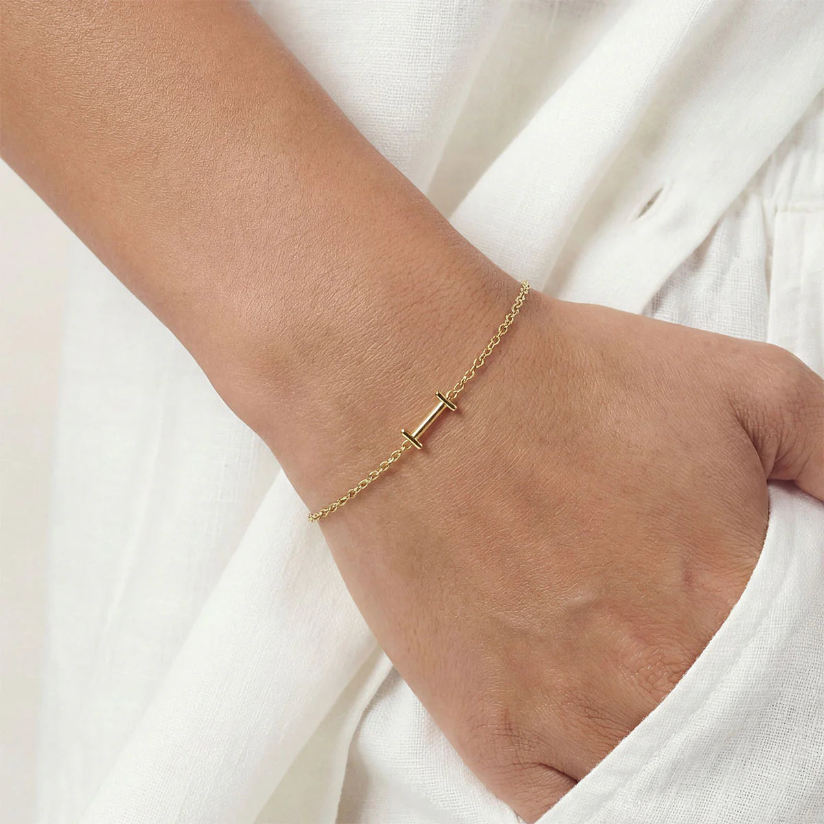 Monogramed Side Bracelet