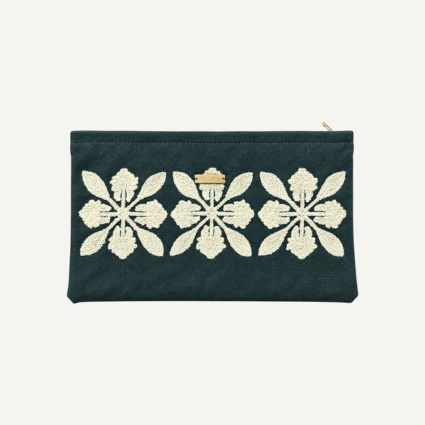 Protea Quilt Embroidered Small Clutch
