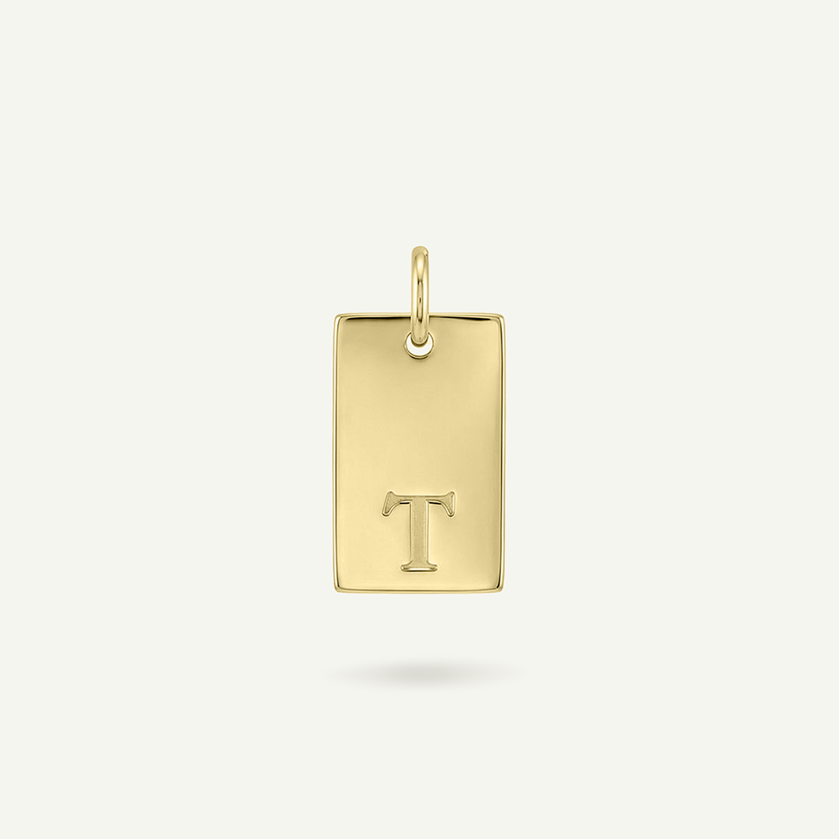 Rectangle #2 Monogram Letter Charm