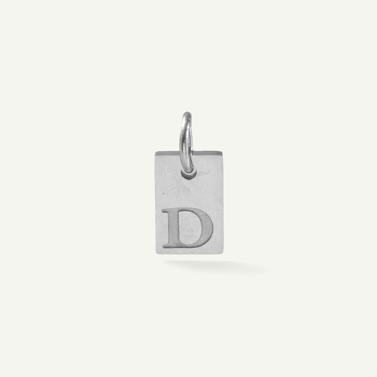 Rectangle Monogram Letter Charm