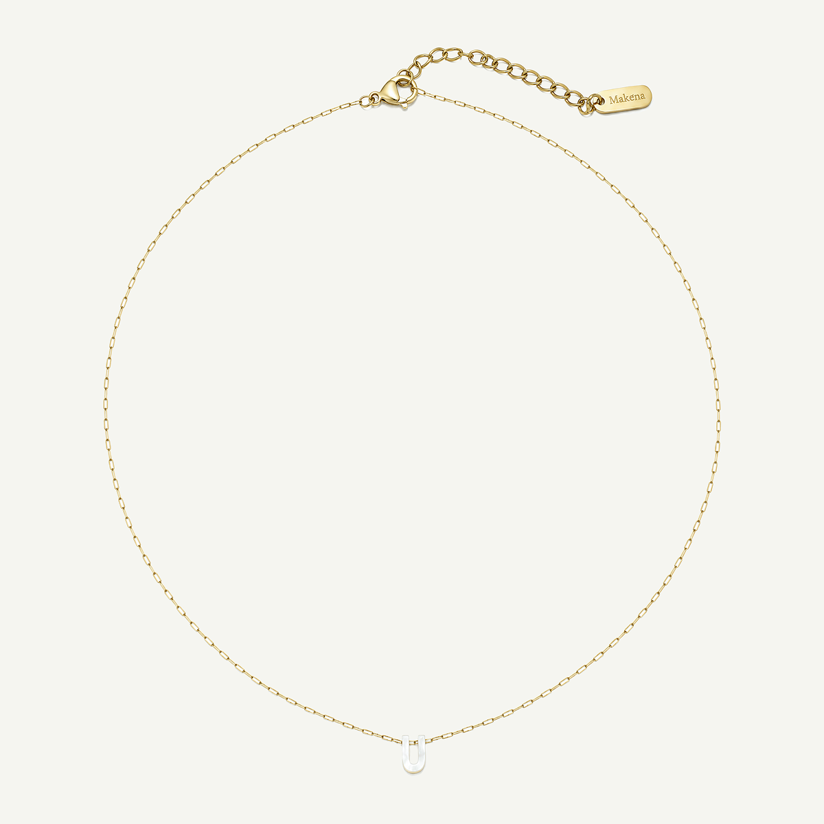 Monogram Mini Mother of Pearl Necklace