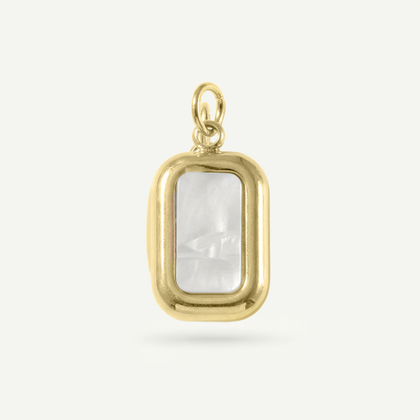 Rectangle Mother of Pearl Charm
