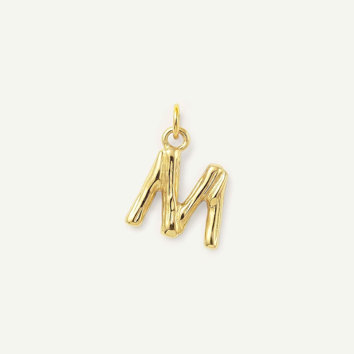 Bamboo Monogram Letter Charm