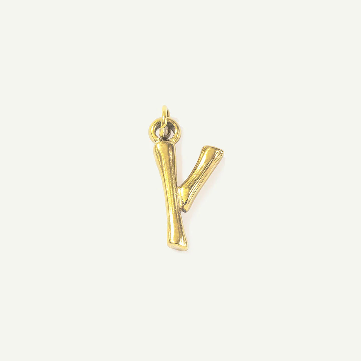 Bamboo Monogram Letter Charm