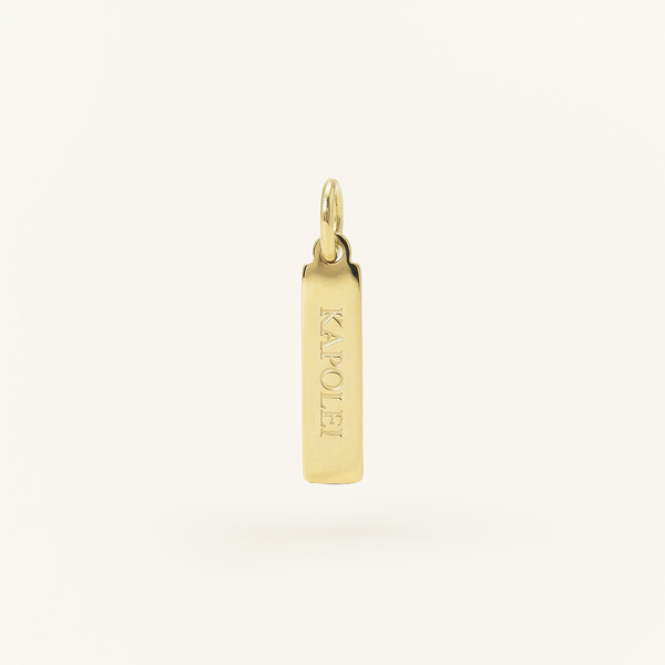 Kapolei Rectangle Charm Gold