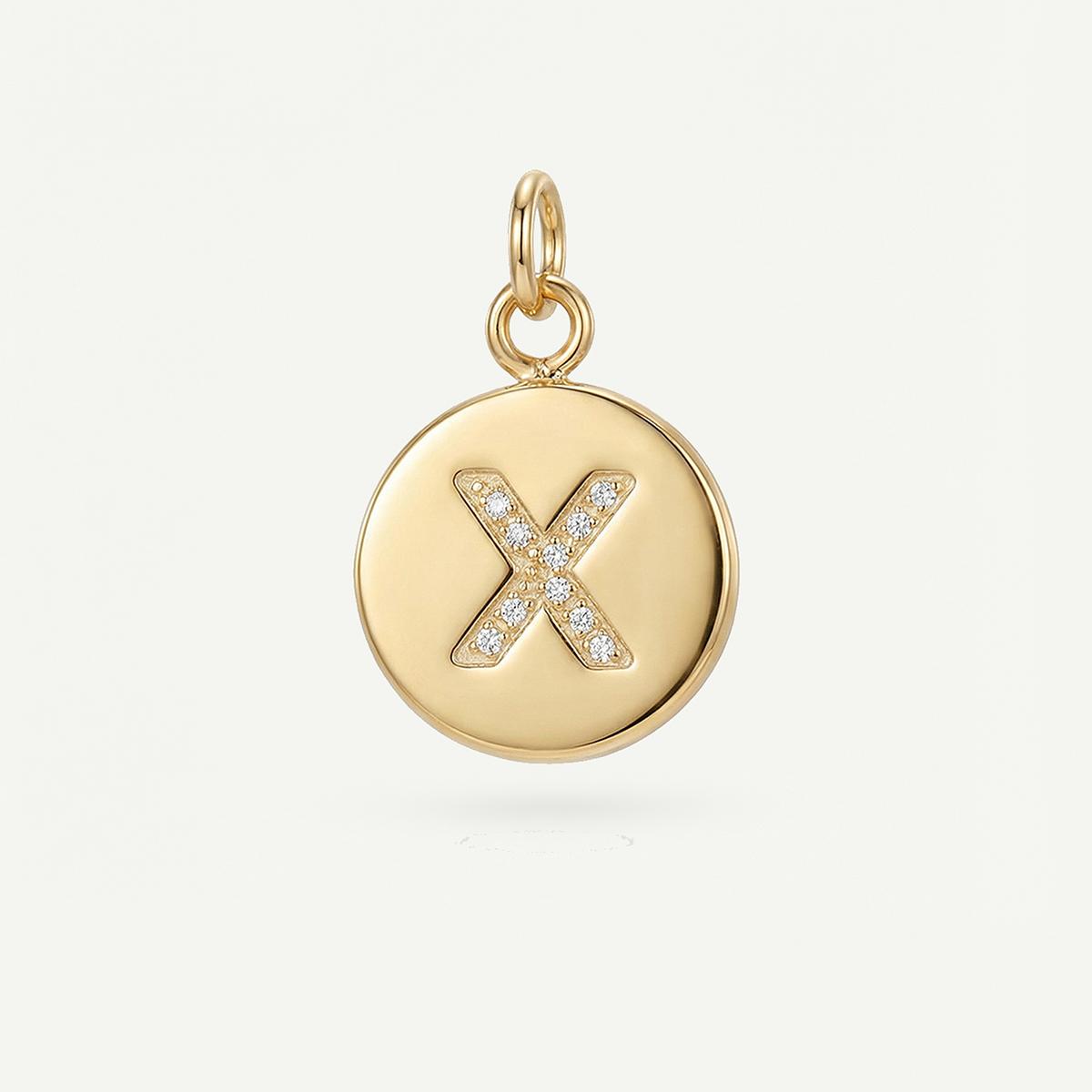 Circle Monogram in Diamond Letter Charm