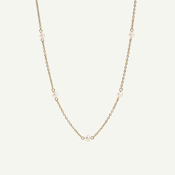 Bella Pearl Necklace, Gold