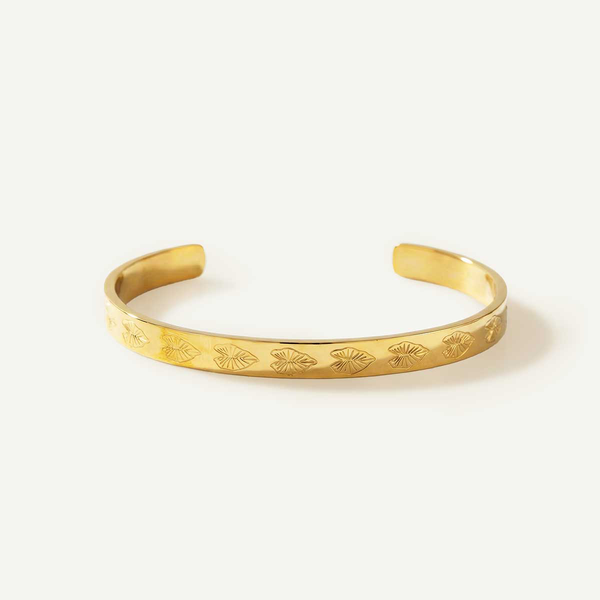 Kalo Hammered Imprint Cuff, Gold
