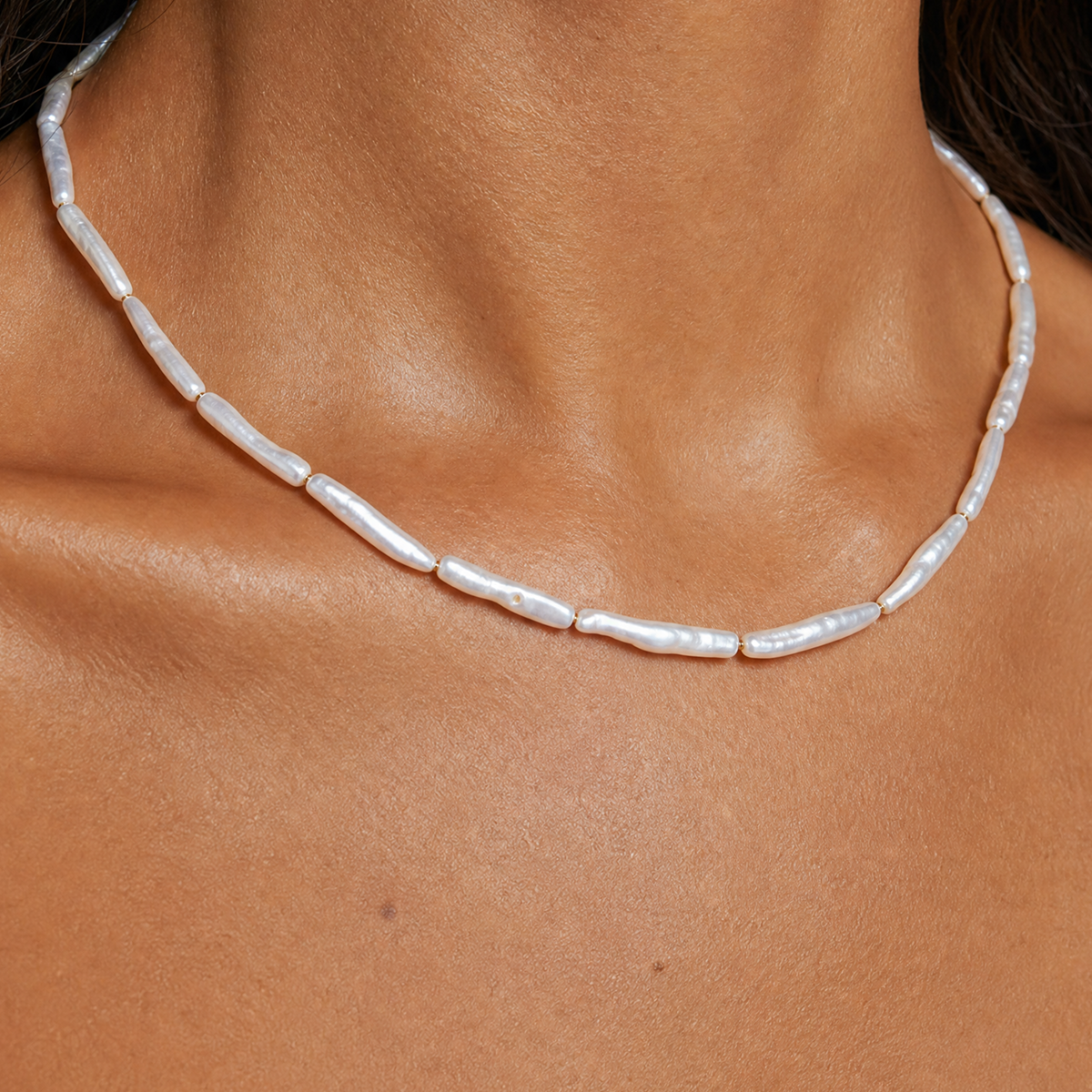 Sophia Pearl Bar Necklace