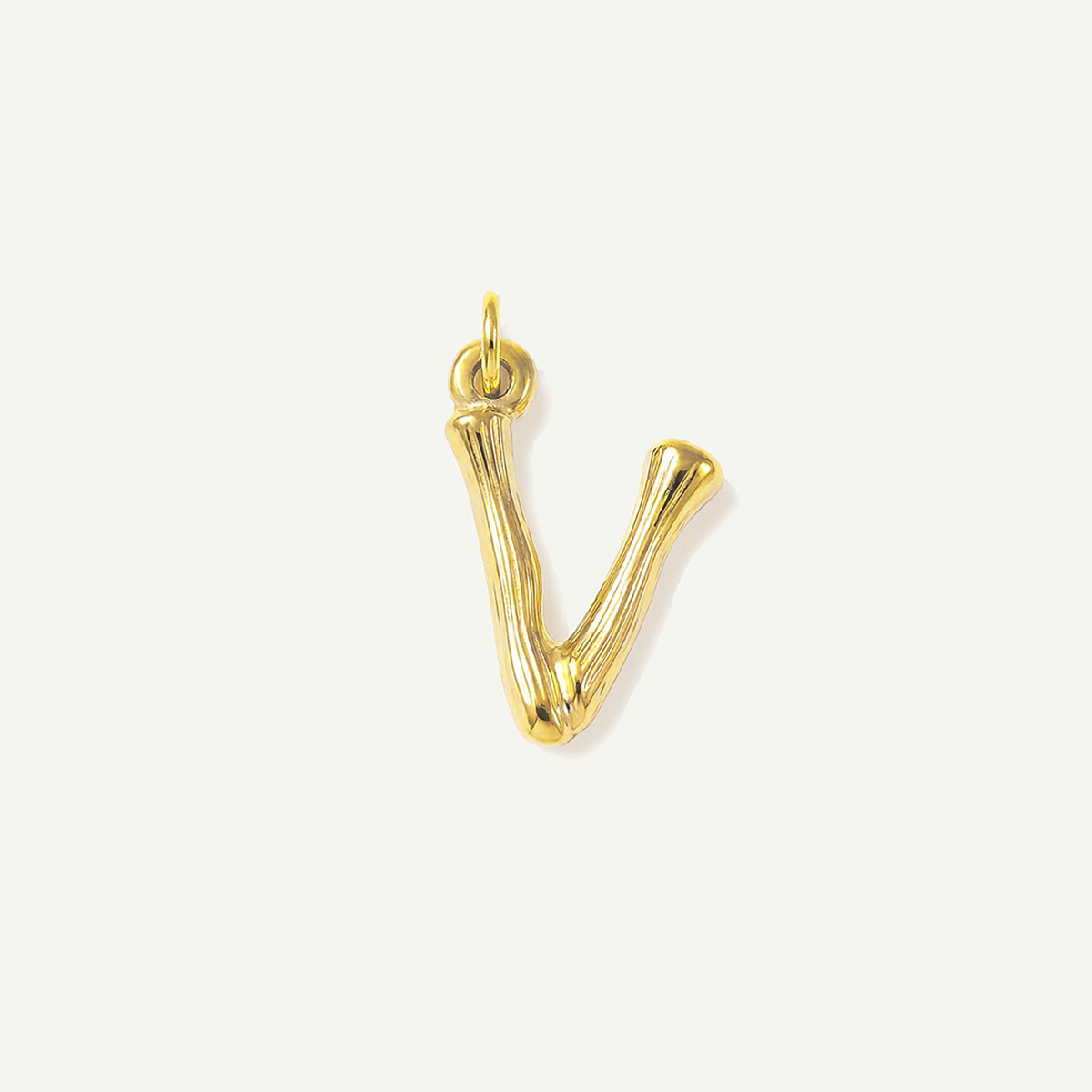 Bamboo Monogram Letter Charm