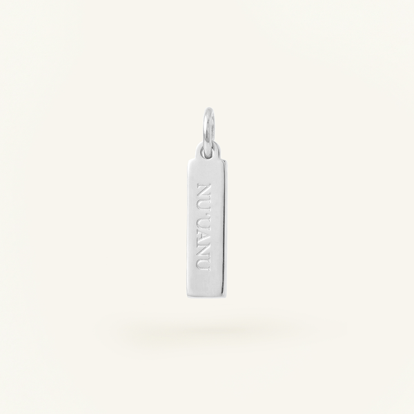 Nu'uanu Rectangle Charm Silver