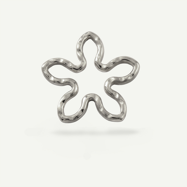 Starfish Outline Charm, Silver
