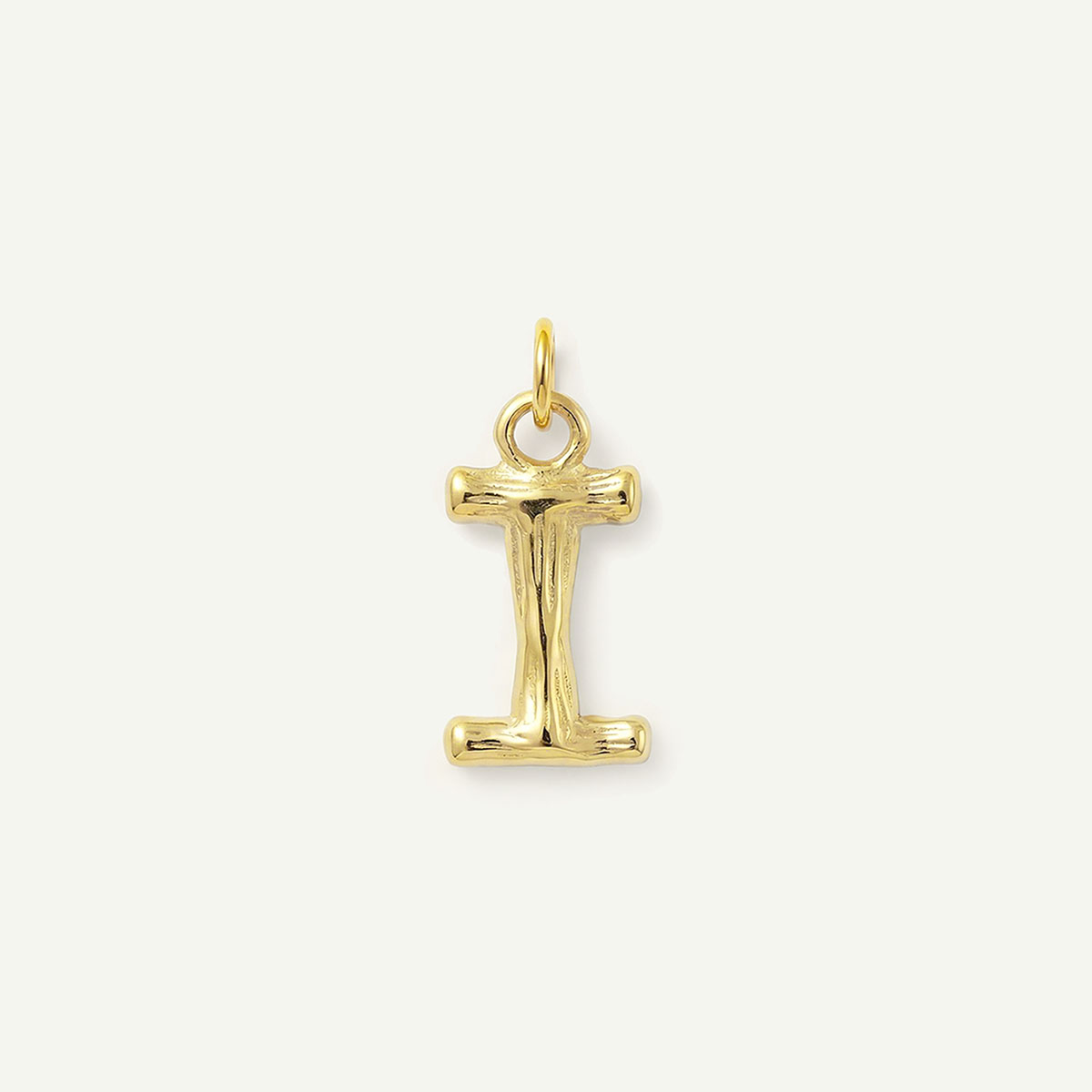 Bamboo Monogram Letter Charm