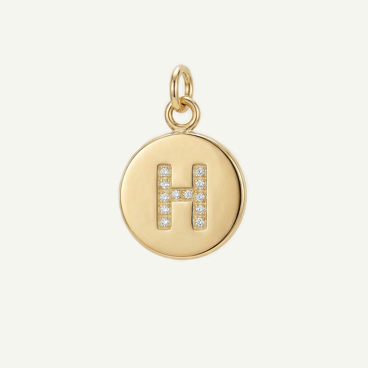 Circle Monogram in Diamond Letter Charm
