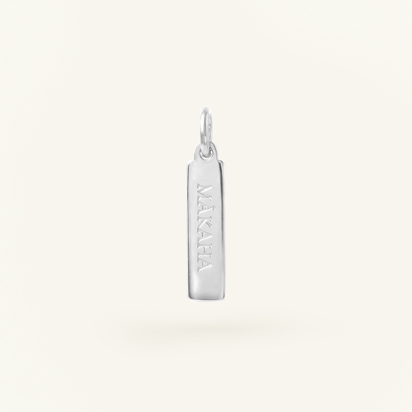 Makaha Rectangle Charm Silver