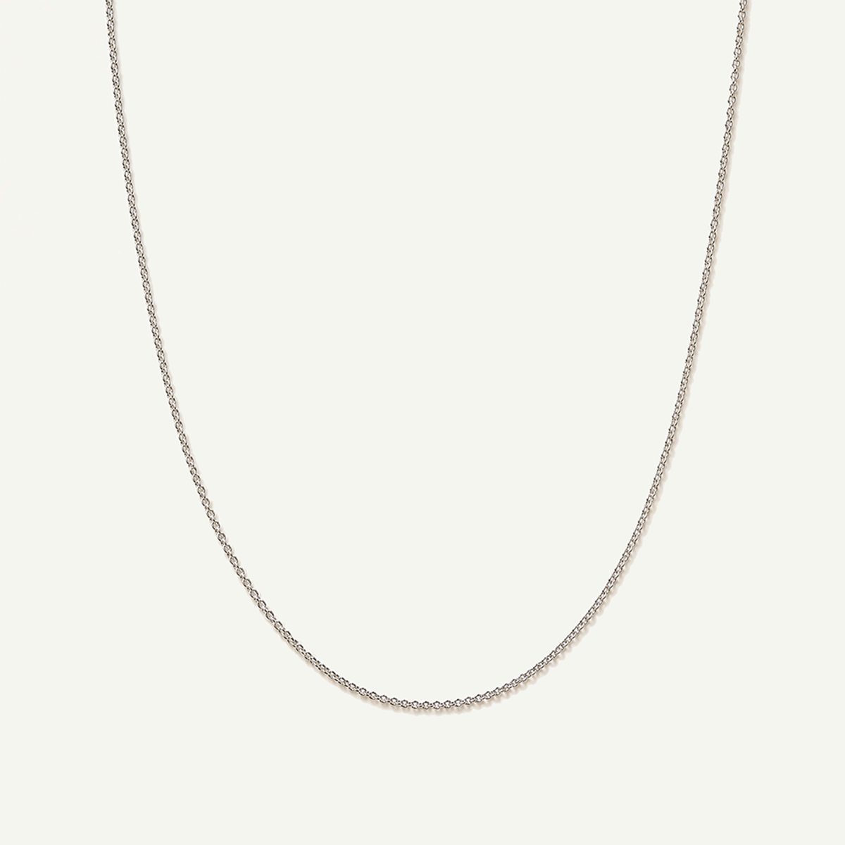 Hammered Cable 0.3mm Chain Threader Necklace