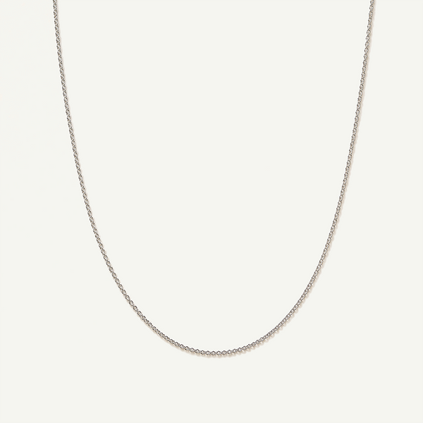 Hammered Cable 0.3mm Chain Threader Necklace
