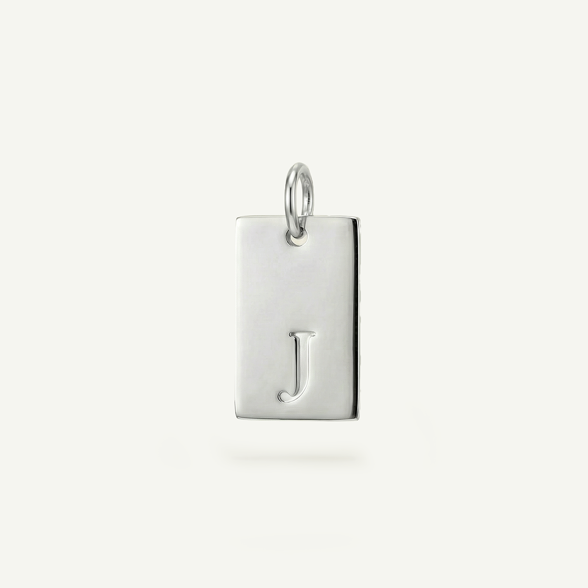 Rectangle #2 Monogram Letter Charm
