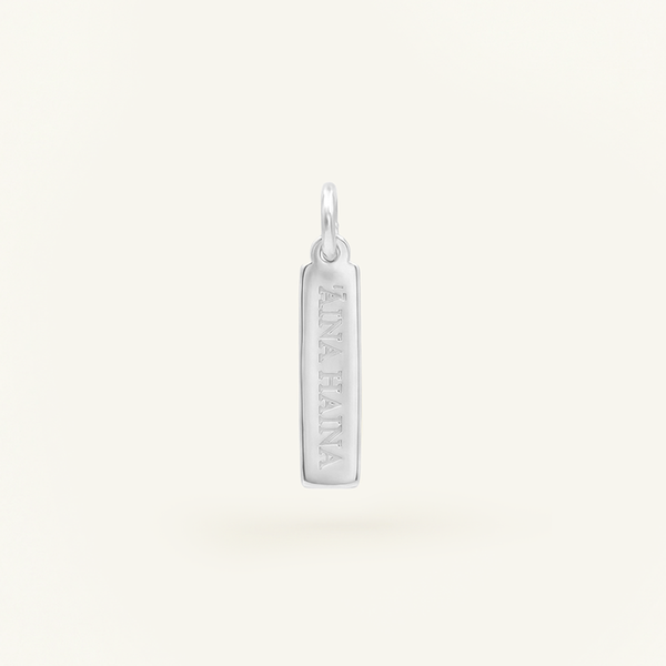 Āina Hina Rectangle Charm Silver