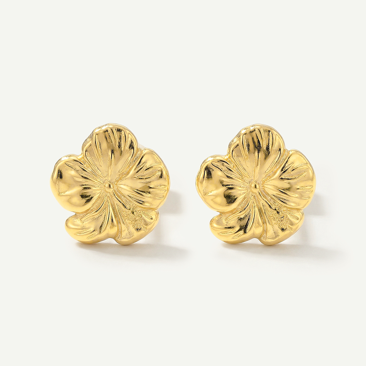 Hibiscus Mini Studs, Gold