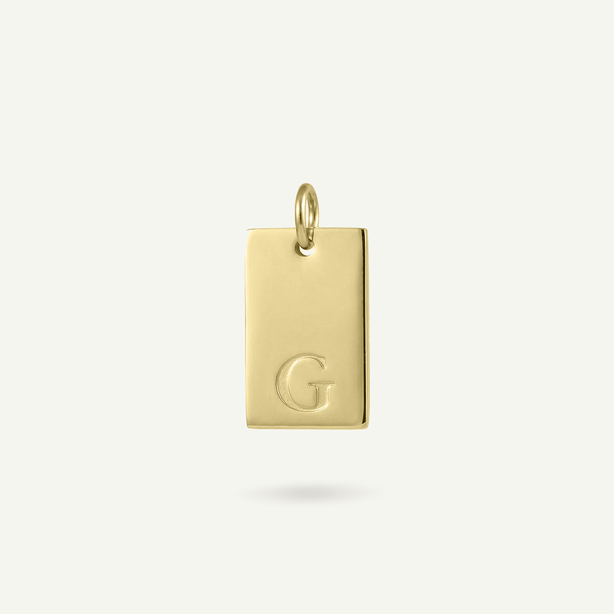 Rectangle #2 Monogram Letter Charm