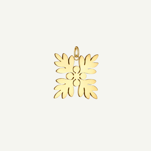 ‘Ulu Quilt Square Die-Cut Pendant