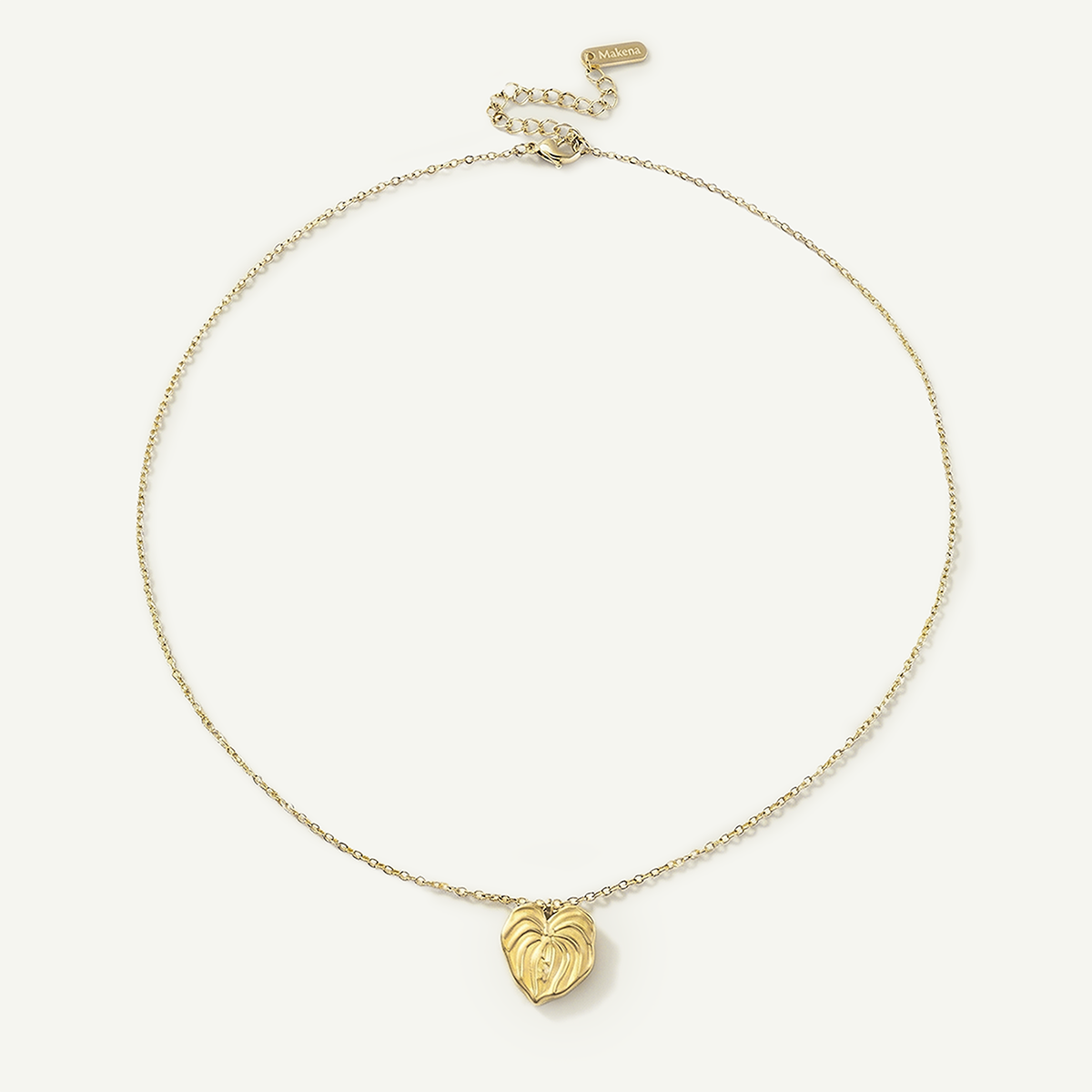 Anthurium Necklace, Gold