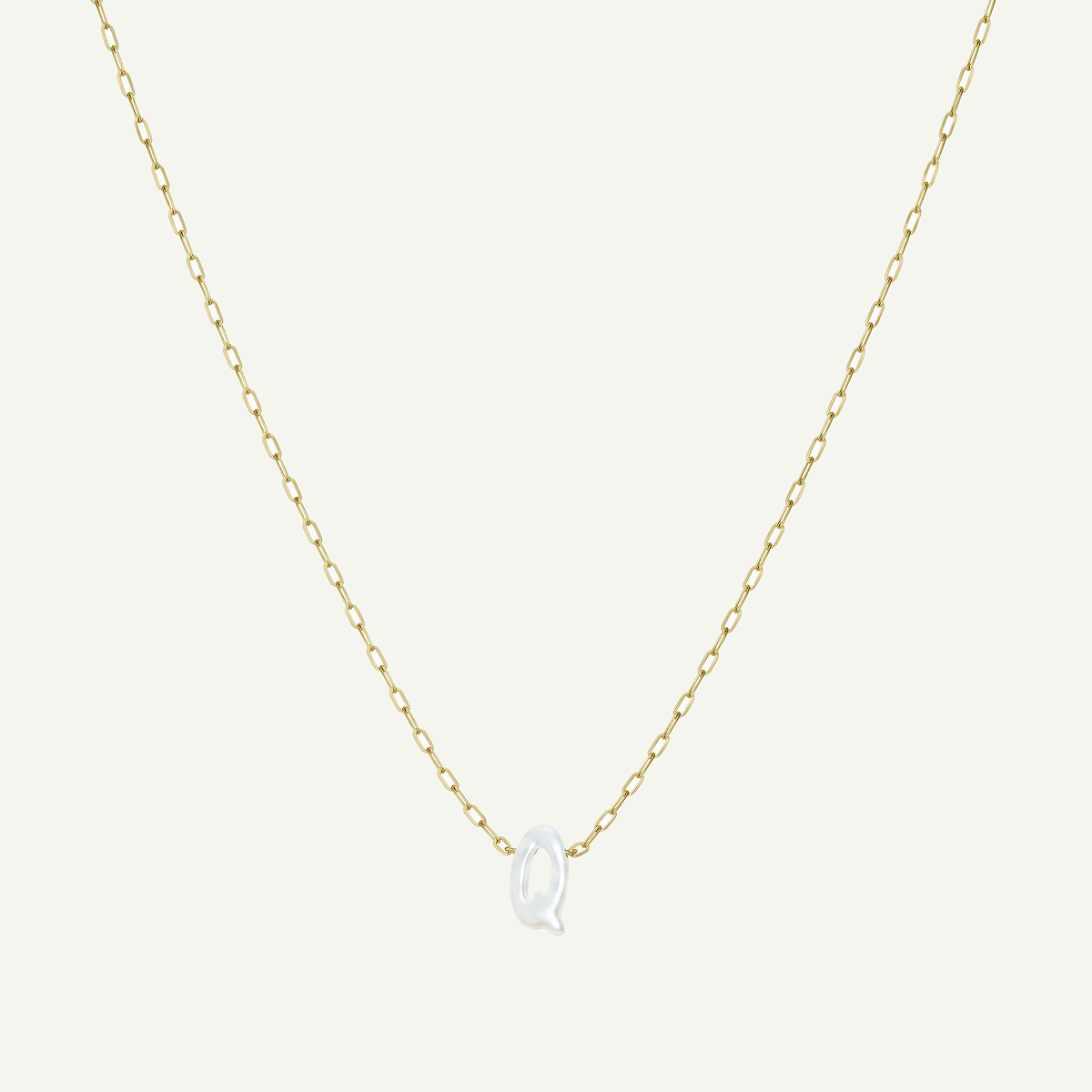 Monogram Mini Mother of Pearl Necklace
