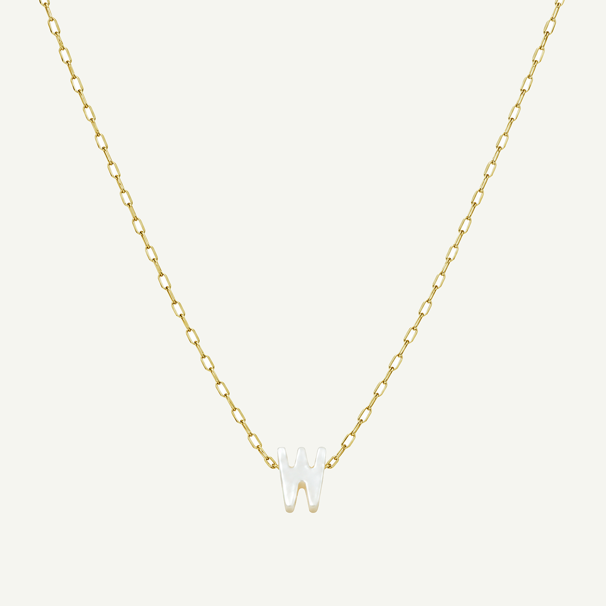 Monogram Mini Mother of Pearl Necklace