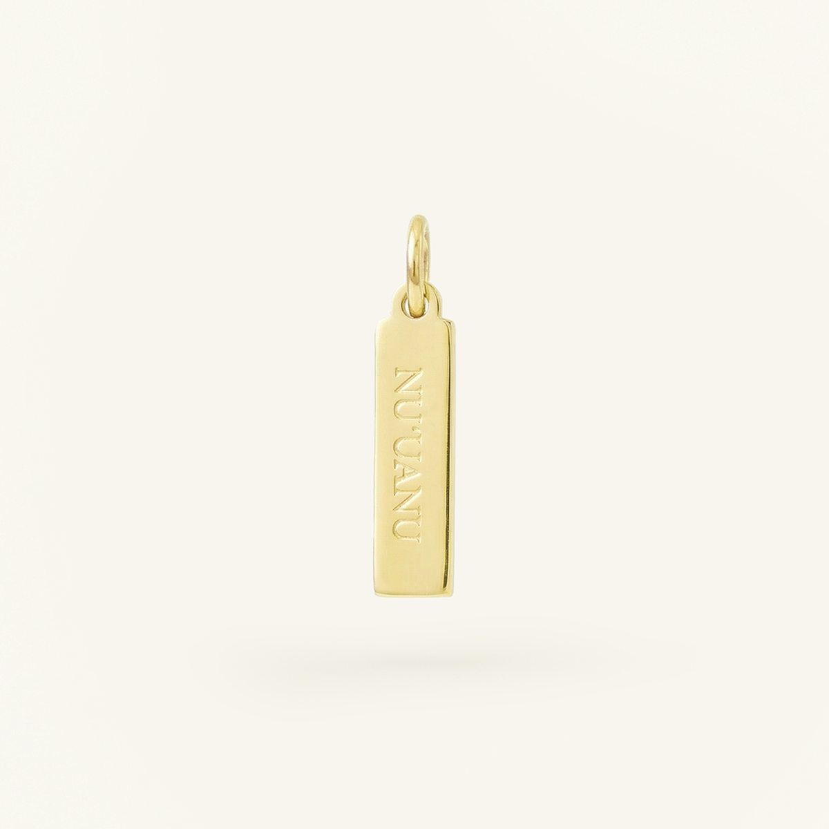 Nu'uanu Rectangle Charm Gold
