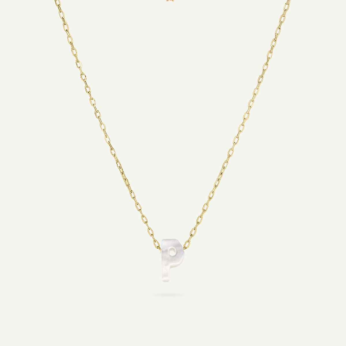 Monogram Mini Mother of Pearl Necklace