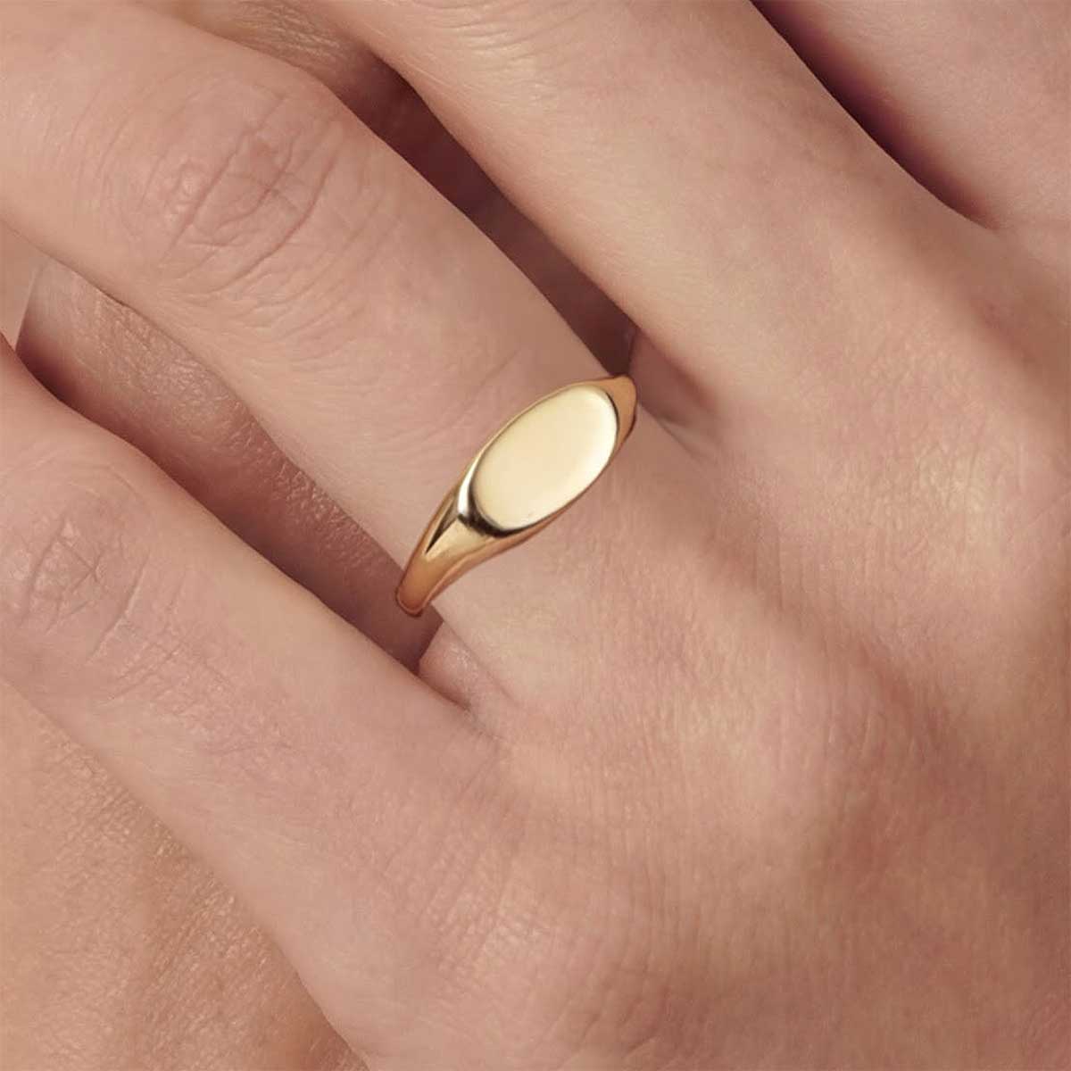 Oval Flat Top Ring