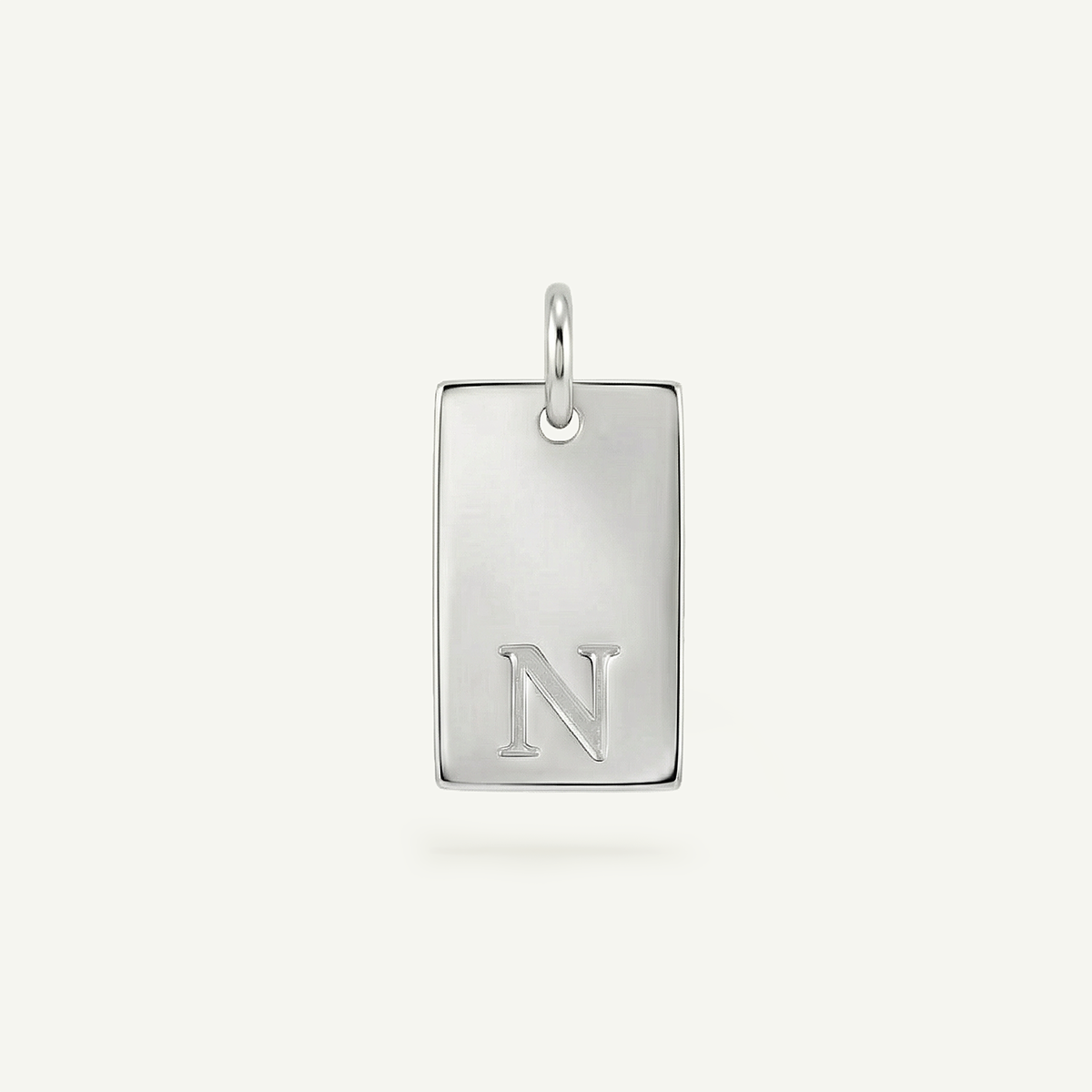 Rectangle #2 Monogram Letter Charm