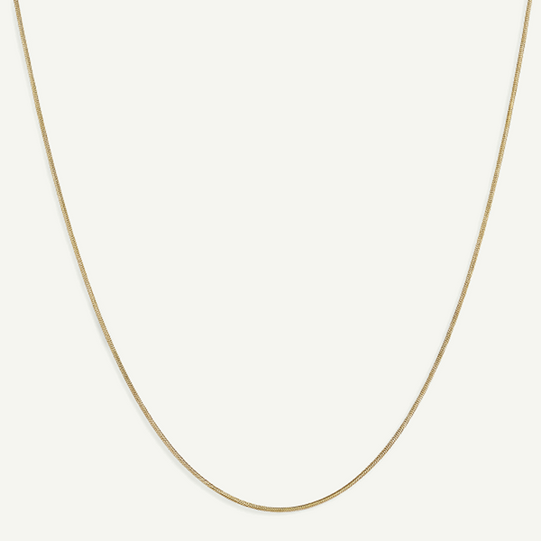 Round Snake Chain 1mm Threader Necklace