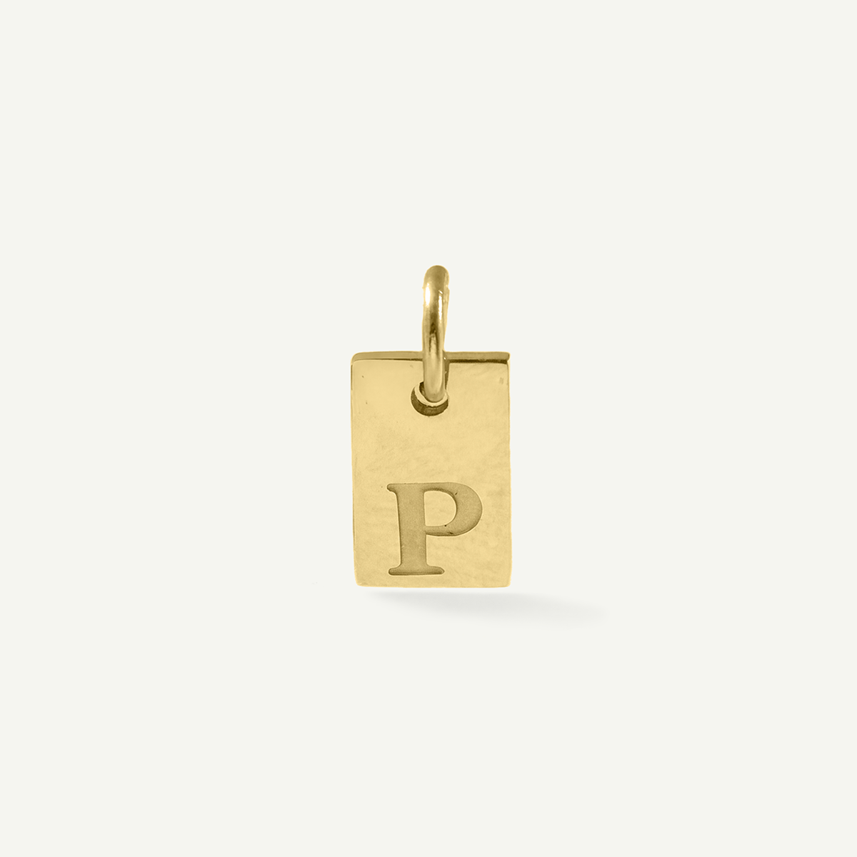 Rectangle Monogram Letter Charm