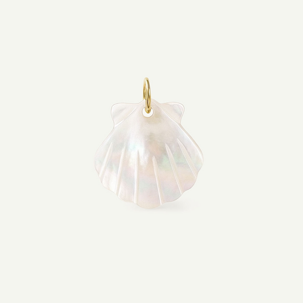 Mini MOP Shell Charm, Silver