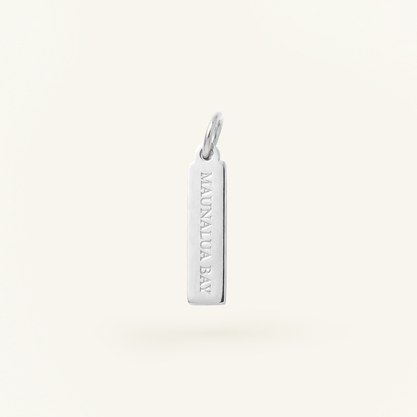 Maunalua Bay Rectangle Charm Silver