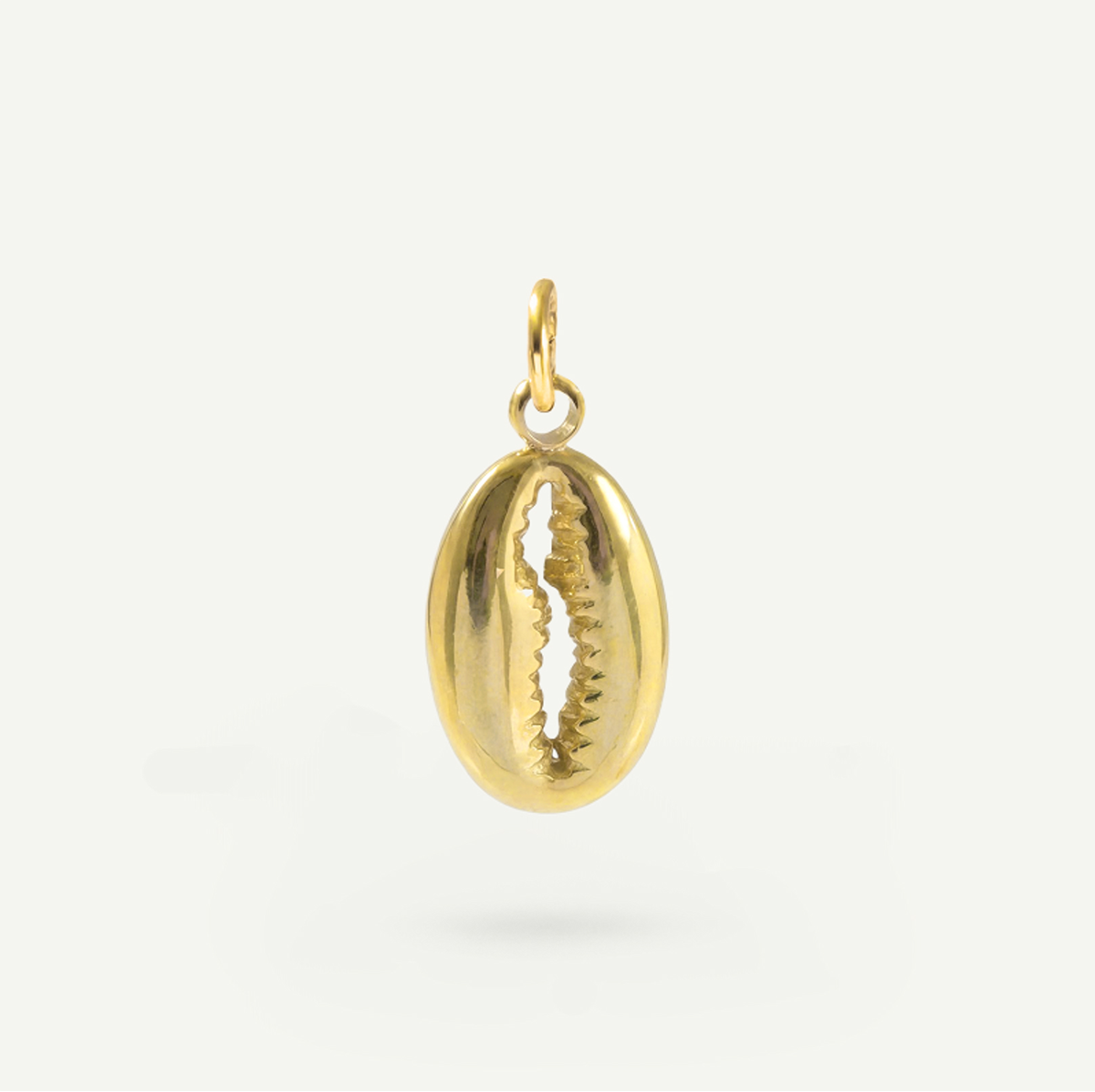Cowrie Shell Charm, Gold